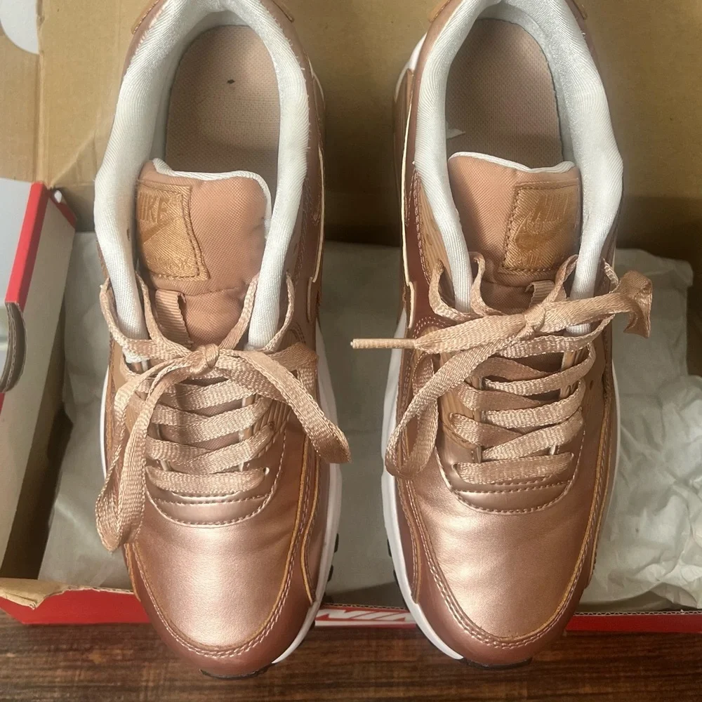 Nike Women's Metallic Copper Rose Gold Air Max Sneaker